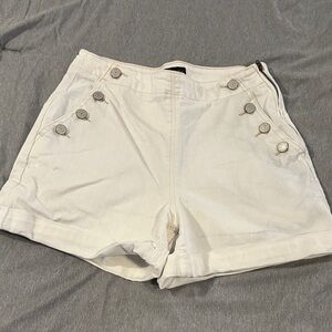 Banana Republic Cream High Waist Shorts